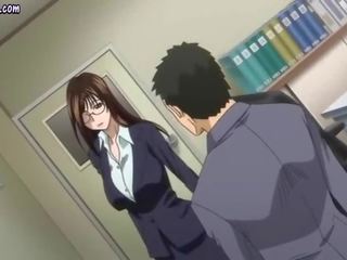 Ištvirkęs anime mokytojas suteikia čiulpimas